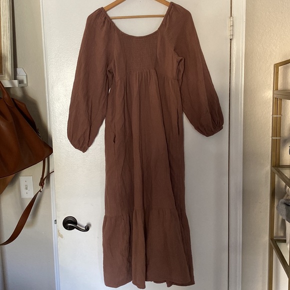 Cotton gauze maxi dress - Picture 4 of 4